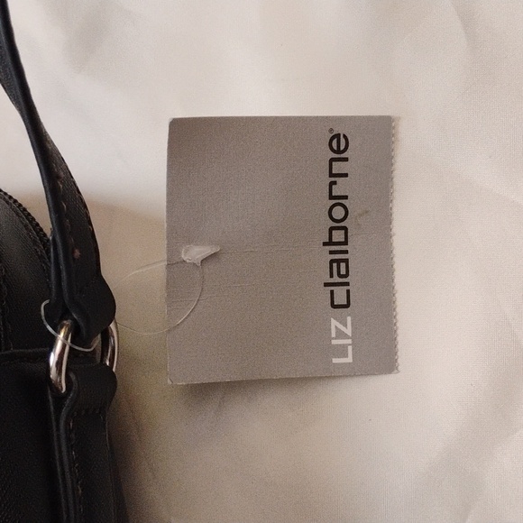 Liz Claiborne Eva Black Faux Leather Crossbody Bag/ NWT - Picture 6 of 7